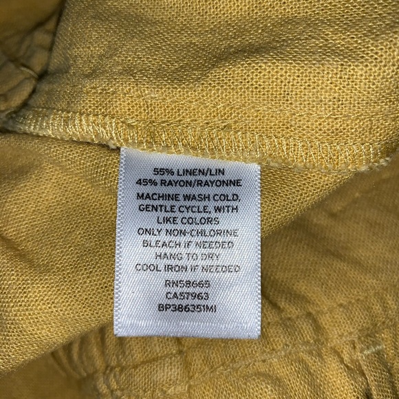 BP. Split Front Wide Leg Crop Pants Yellow Size S - Picture 11 of 16